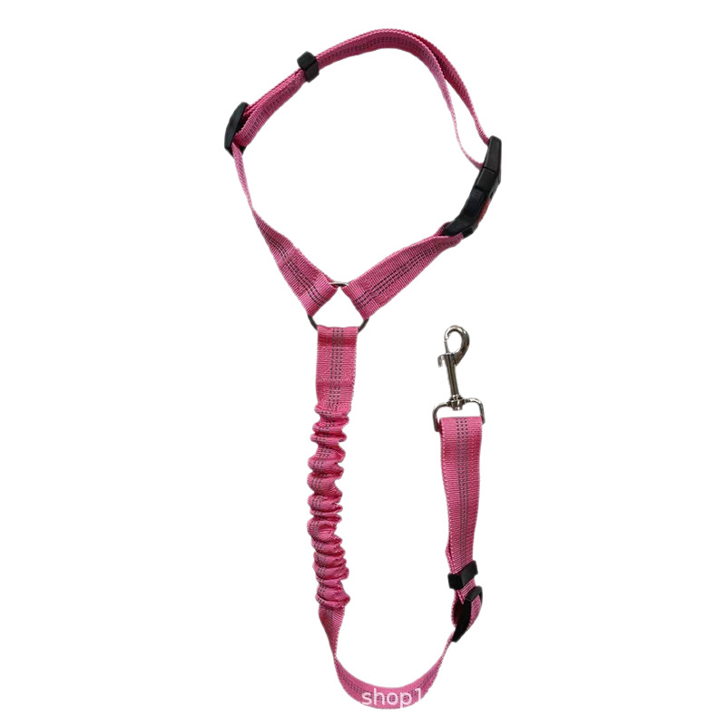 Pet Car Reflective Safety Belt, Dog Elastic Retractable Leash, Large Dog Anti-Shock Traction Rope for Car Use