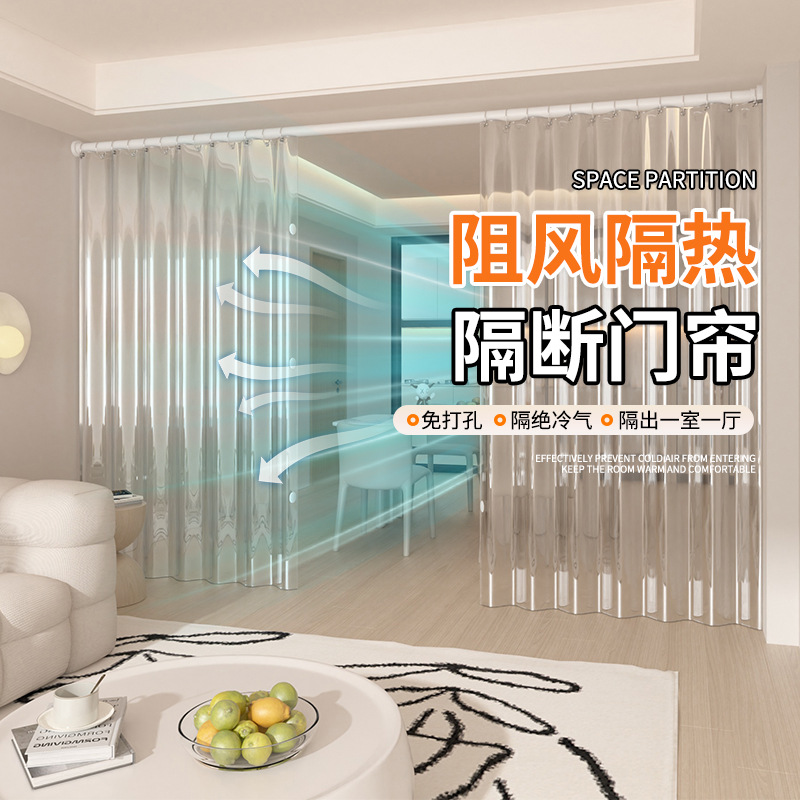 Летняя занавеска для кондиционера, противостоящая холодному воздуху, защитная от масла, прозрачная, без пробивания