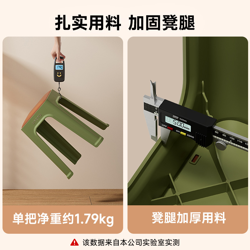 Stackable Stools for Home Living Room Kitchen Dining Table Square Stools Soft Package Thickened with Anti-Slip Mat Wholesale Plastic High Stools