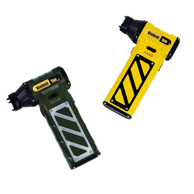 Cross-Border New Outdoor Handheld Fan Camping Style USB Stepless Violent Fan Brushless Motor Mini Turbine Fan