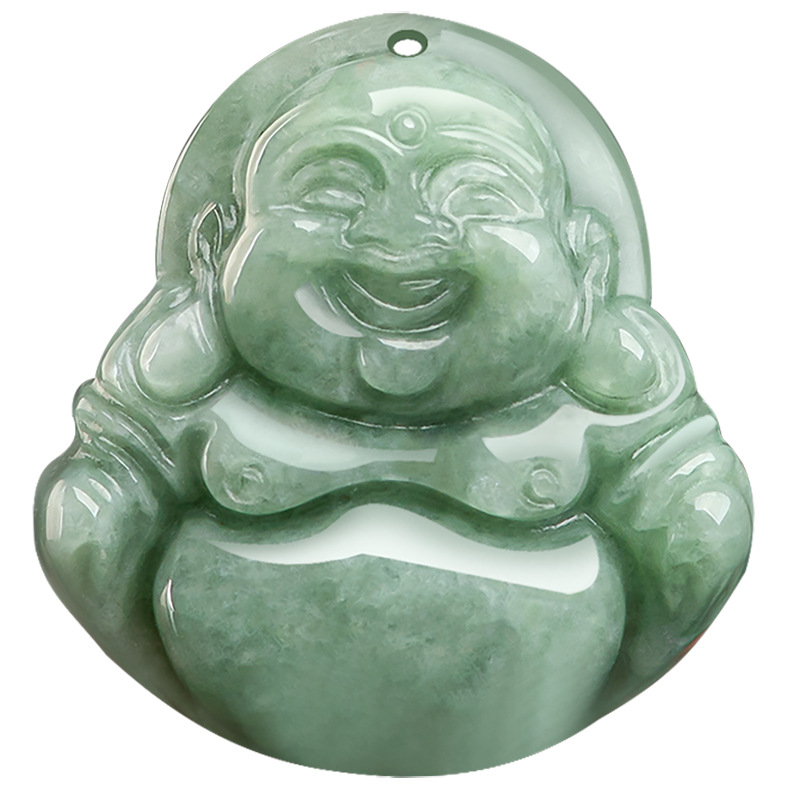 Natural a jadeite bean seed Buddha jade pendant pendant jade pendant jade pendant men's necklace women's four will jade wholesale