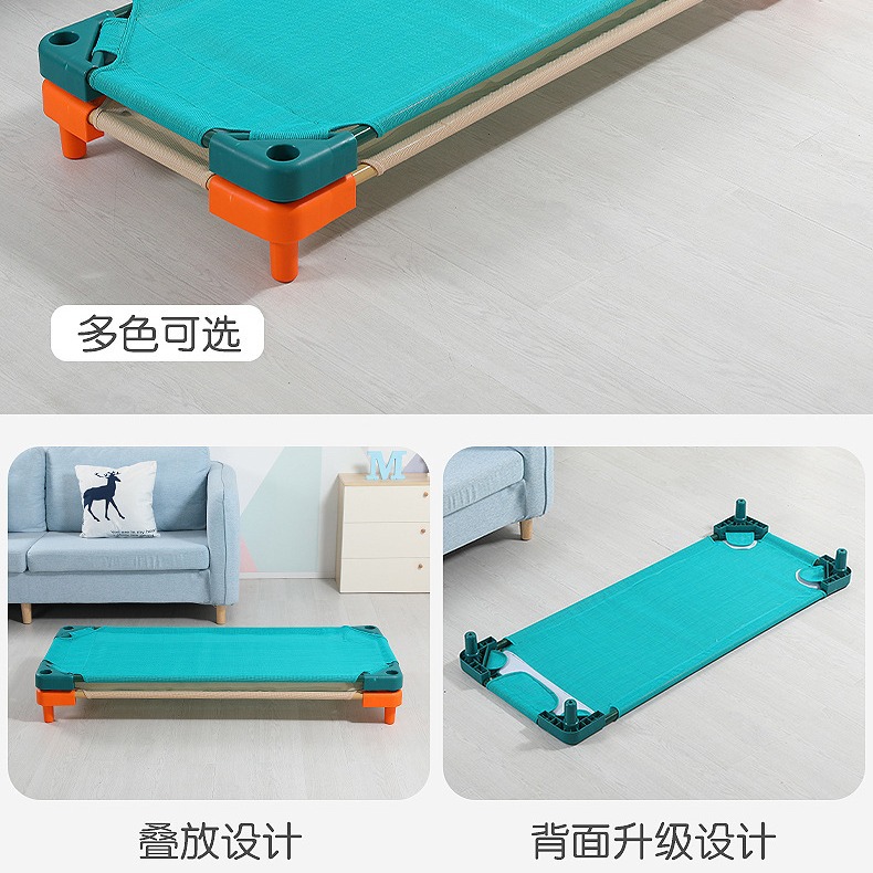 Kindergarten imported mesh bed children's special bed early education class single nap lunch break bed portable folding bed