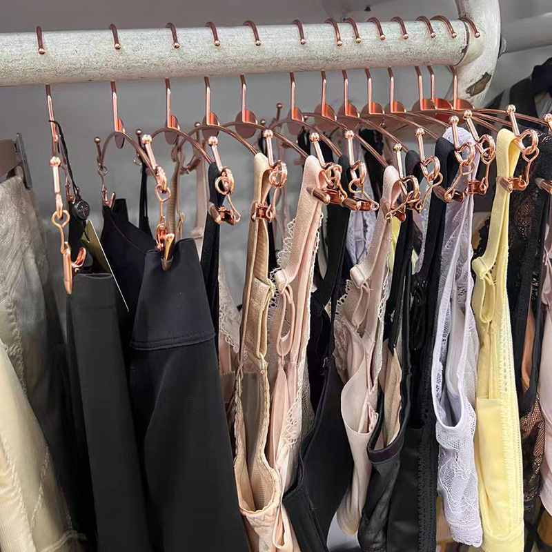 Underwear Store Metal Hanger Pants Clip Clothing Store Hanging Bra Underwear Panty Clip Multifunctional Non-slip Seamless Pants Rack