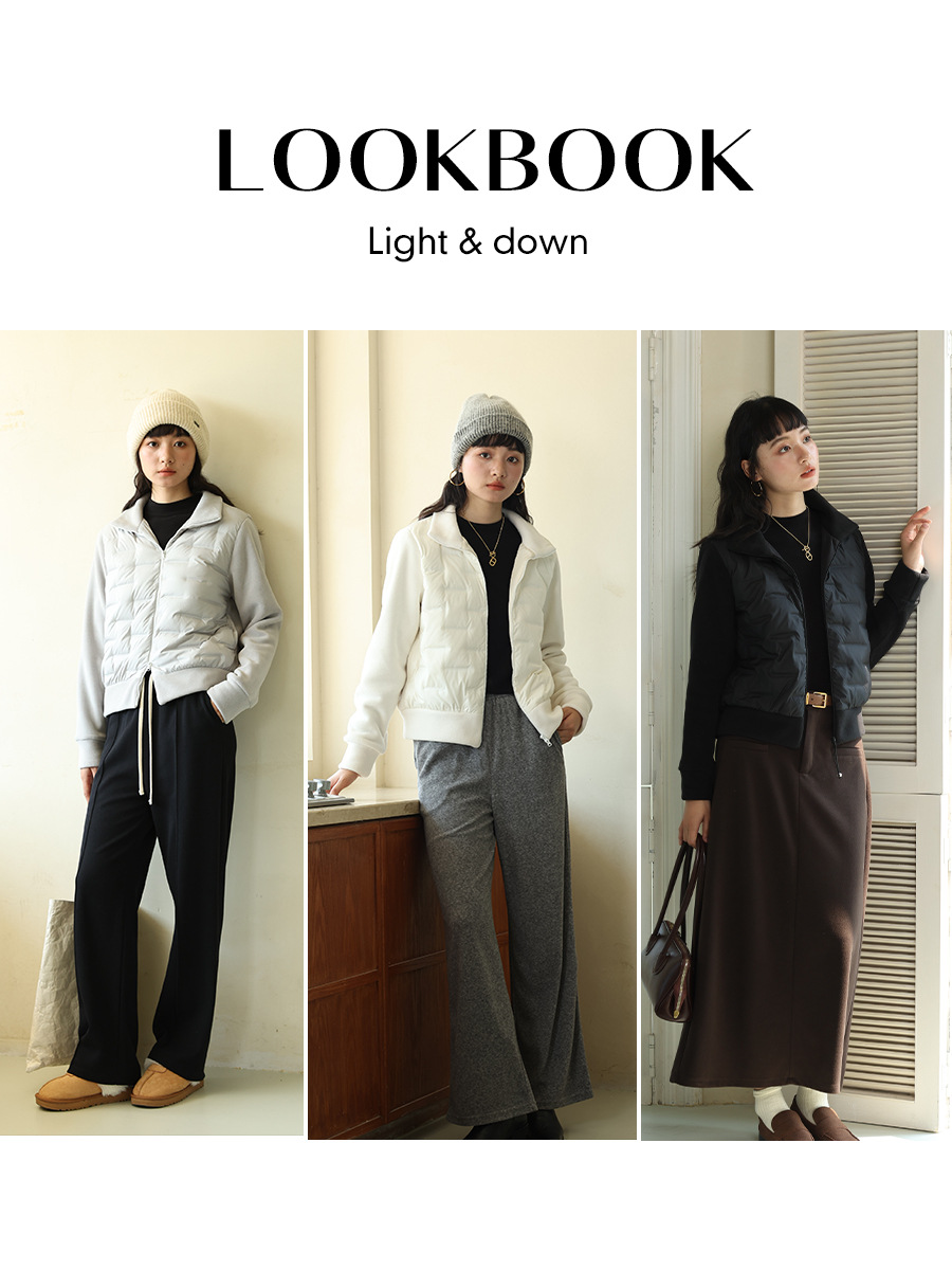 Autumn and Winter Polar Fleece Zipper Cardigan Women's New Pure Color Warm down Jacket Korean Duck down Versatile Top Jacket