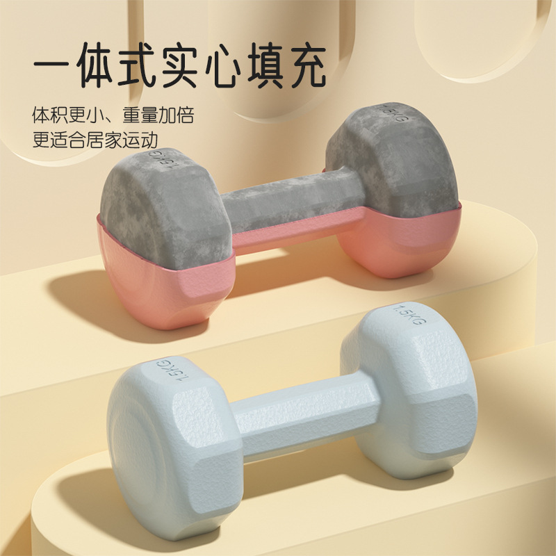 Dumbbell Women's Fitness Household Equipment Kettlebell Children's Primary School Men's Arm Muscle Training Yoga Small Dumbbell Set Combination