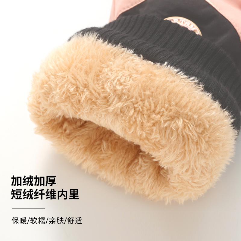 Touchscreen Winter Ski Gloves for Women with Anti-Lost Buckle, Outdoor Cold-Proof, Thickened and Fleece-Lined, Cycling Warm Gloves Wholesale