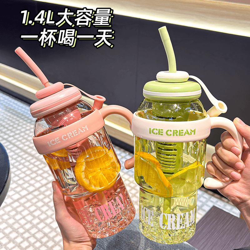 Thickened New High-value Big Mac Suction Cup Plastic Big Belly Cup Large Capacity Ton Cup with Handle Large Kettle