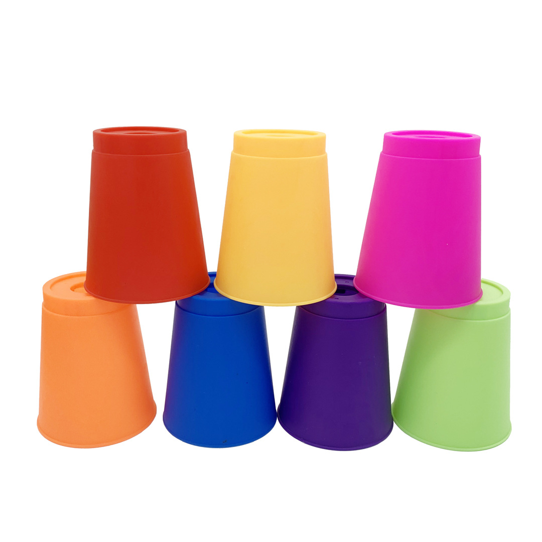 Cup Dance Performance Special Cup Quick Stacking Cup Plastic Non-slip Solid Color Primary School Children Kindergarten Game Anti-fall Rhythm Cup