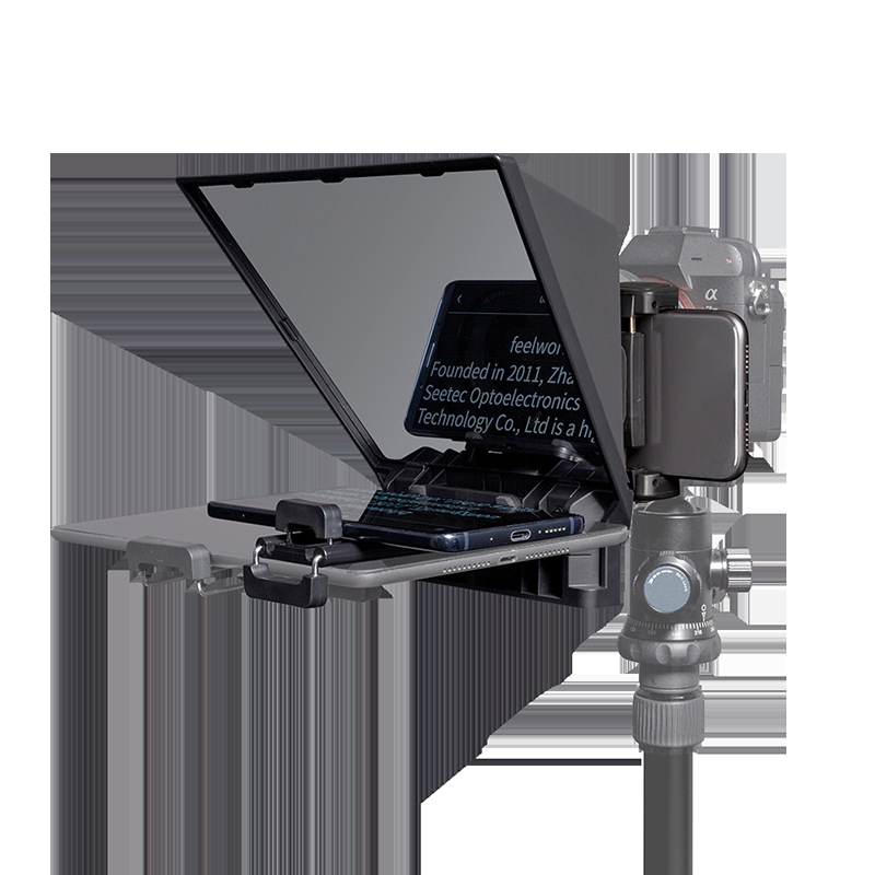 Fulweide Tp2 Teleprompter 8inch Dslr Camera Phone High Transparency Horizontal and Vertical Shooting Hd Subtitles Live Broadcast Special