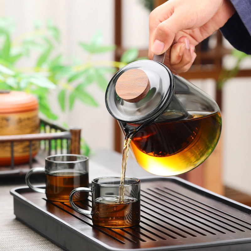 Cross-border Glass Teapot High Temperature Resistant Teapot Household Tea Set Teapot suit Single Pot New Health Boiling Teapot