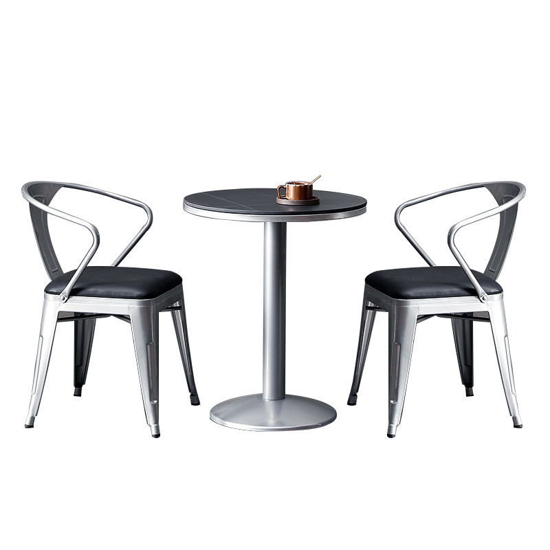 Industrial-style Iron Chair Barbecue Restaurant Hot Pot Restaurant Dining Chair Leisure Chair Cafe Restaurant Bar Dining Table and Chair Combination