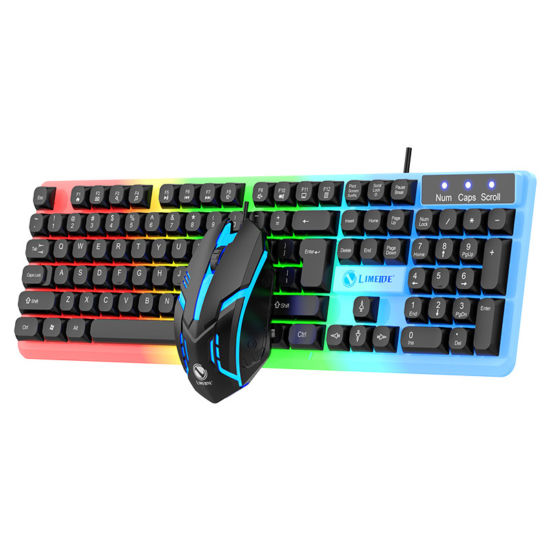 LIMEIDE Li magnesium upgraded GTX350 luminous keyboard mouse USB mechanical feel wired spherical keycap cover