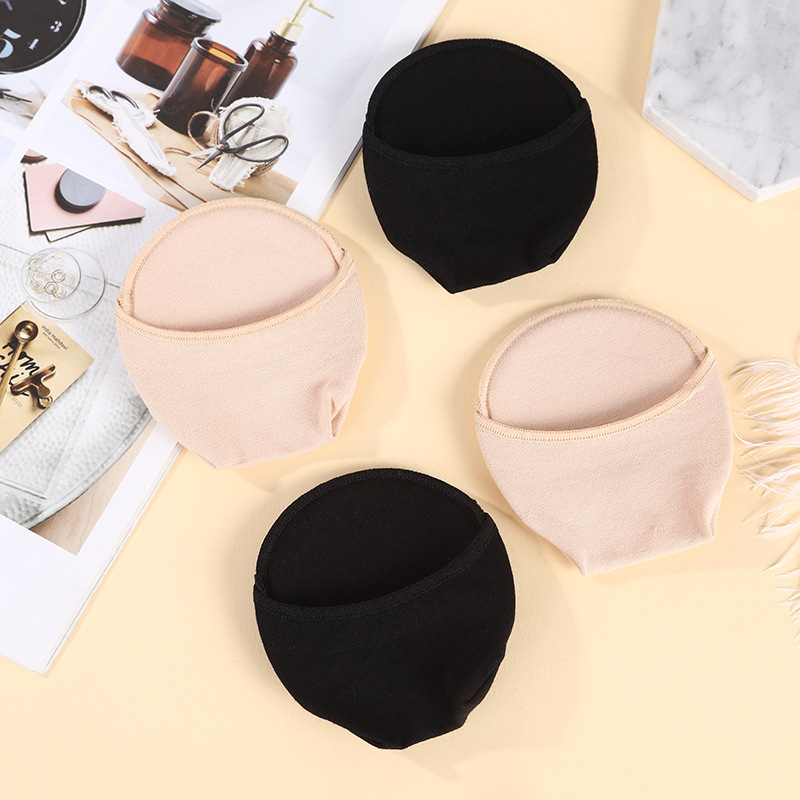 Non-slip half pure cotton socks ultra-thin invisible front palm pad elastic thickened high heel insole half palm socks wholesale