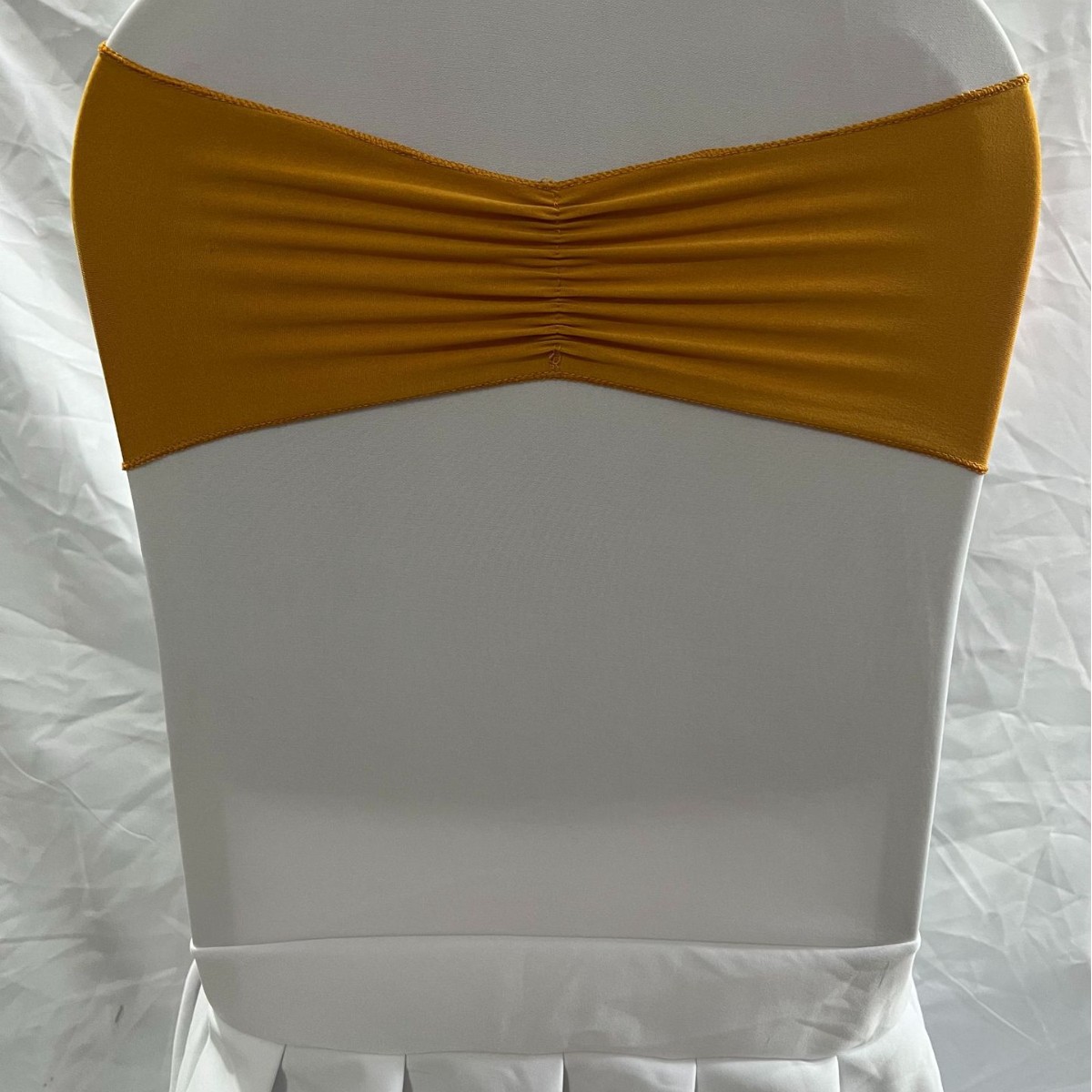 Tie-Free Stretch Chair Cover Bow Ruffled Back Decoration Buckle-Free Wedding Party Event Chair with Cross-Border Wholesale