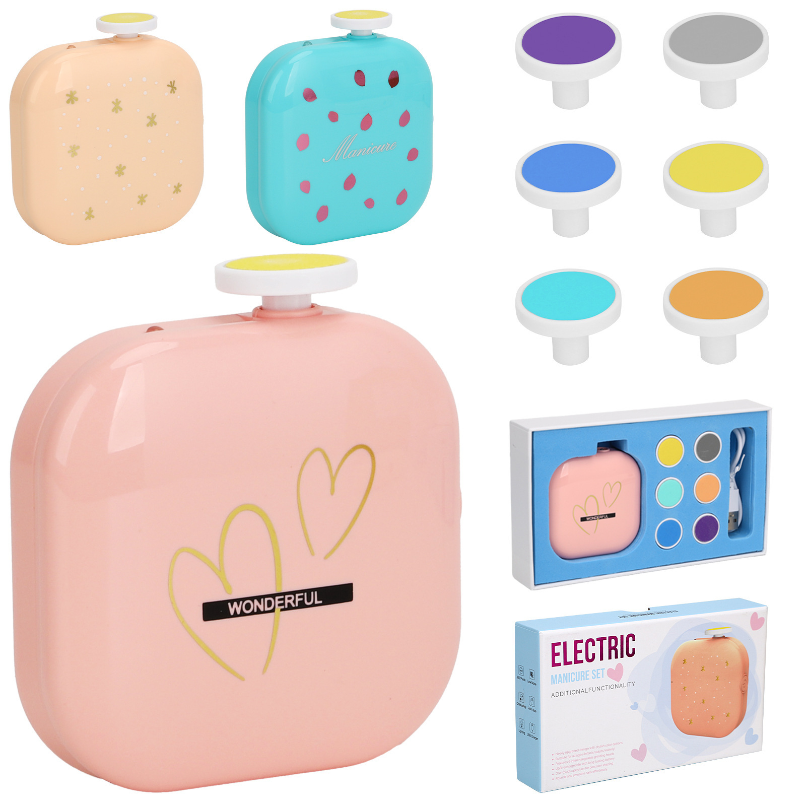 Cross-Border Fully Automatic Electric Dinosaur Nail Polisher Baby Nail Clipper Anti-Splash Electric Manicure Tool Ready in Stock