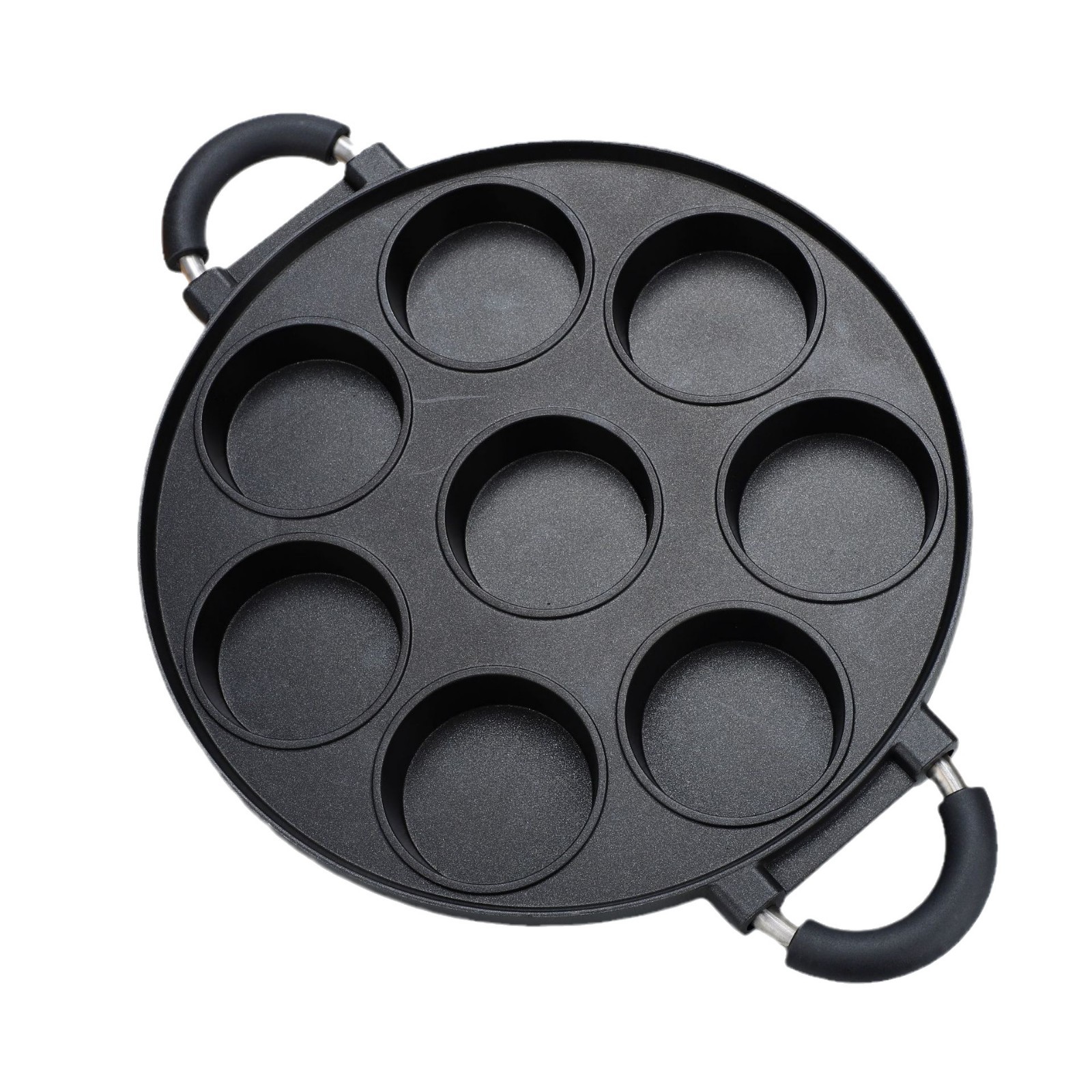 Factory supply porous aluminum die-casting cake mold egg hamburger cake baking tray 8-hole fried egg mold tray