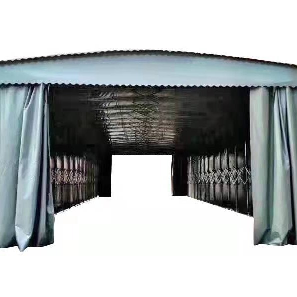 Factory Electric Push-pull Shed Warehouse Shed Outdoor Basketball Court Sunshade Telescopic Awning Sunshade Large Retractable Mobile Shed