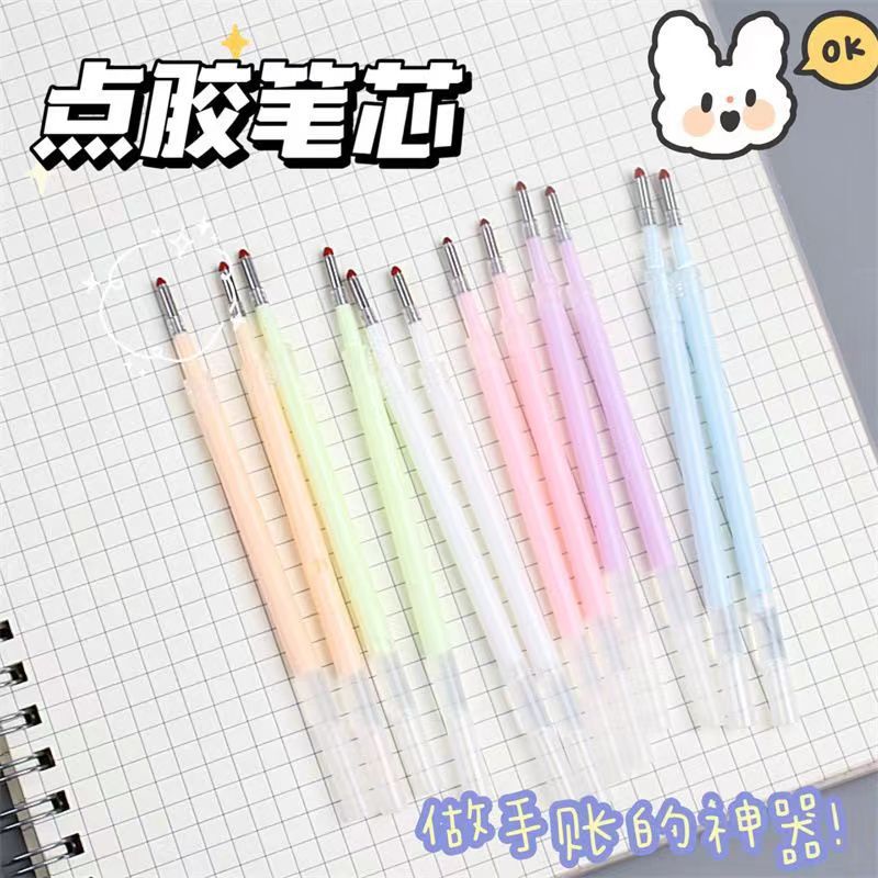 Press dispensing refills point glue refills 6 color hand account glue quick-drying replacement core hand account DIY tools wholesale