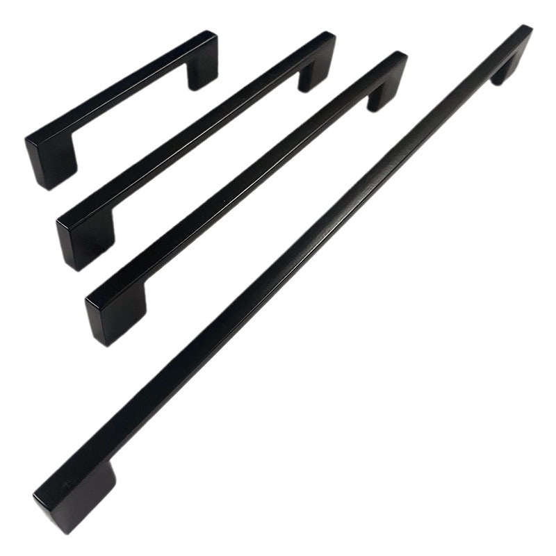 Modern Minimalist Clothes Cabinet Door Handle Imitation Gold Modern Black Aluminum Alloy Shoe Cabinet Wardrobe Cabinet Lengthened Door Handle