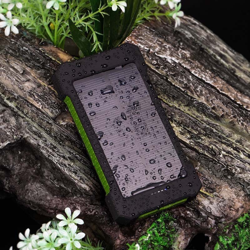 Cross-Border Outdoor Solar Power Bank 20000Mah Led Light Compass Waterproof Mobile Power Supply Customized Log0