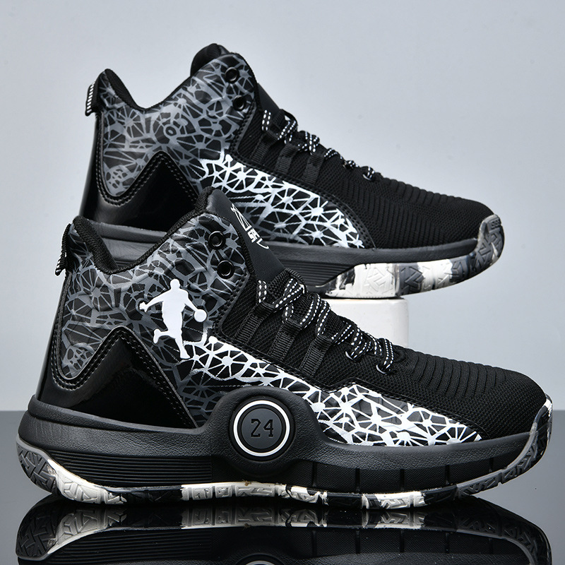 Basketball shoes Yu Shuai 14 male students autumn and winter white blue powder sonic speed 8 actual combat 7 female wear-resistant high-top cement floor has sound