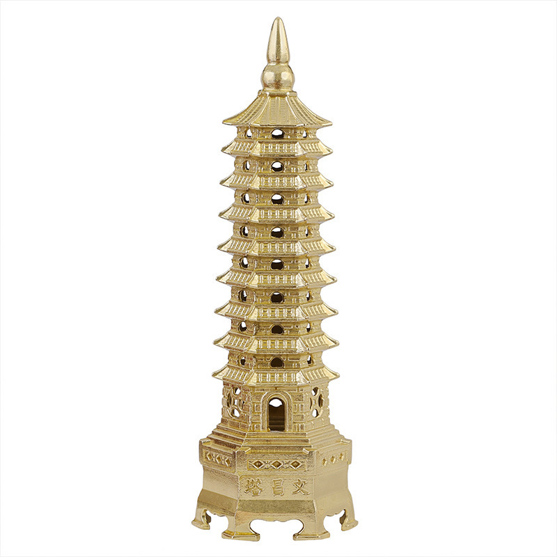 Wenchang Tower Ornaments Real Layer Pure Copper 13-storey Office 9-storey Crafts Decorative Desktop Desk