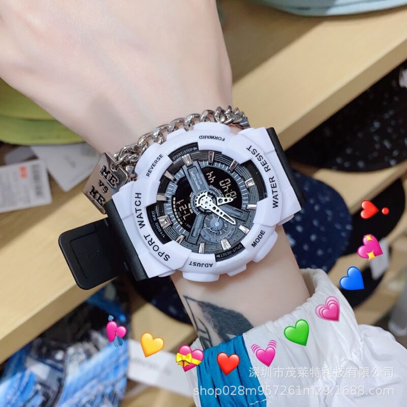 Unicorn Sports Student Waterproof Analog Digital Watch Couple's Matching Watch Led Trendy Outdoor Luminous