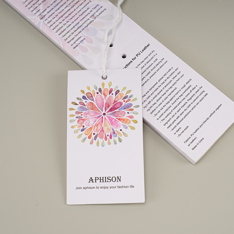 Embossed Foil Printing on Special Paper for Card Printing, Thickened Custom Vertical Hanging Version with Gold and Silver Foil Stamping Process