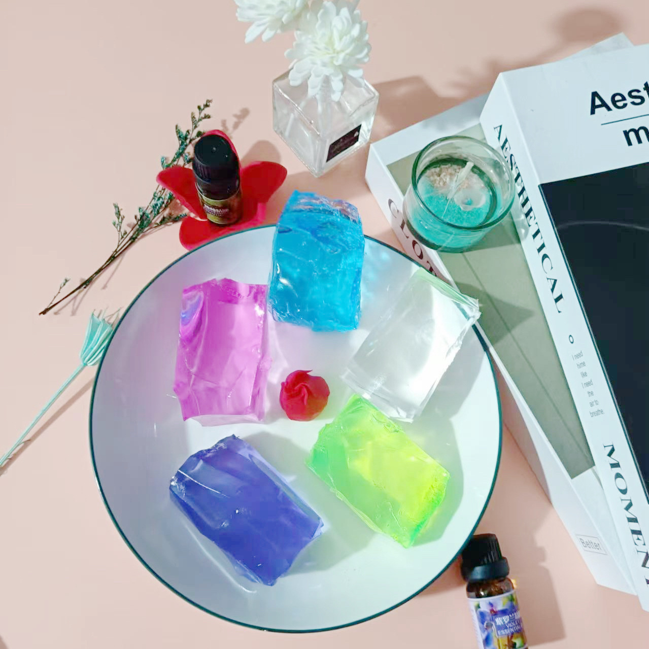 Jelly Wax Colorfuled Crystal Wax Raw Material Q-Elastic Dyi Hand-Kneaded Can Be Packed into Various Specifications