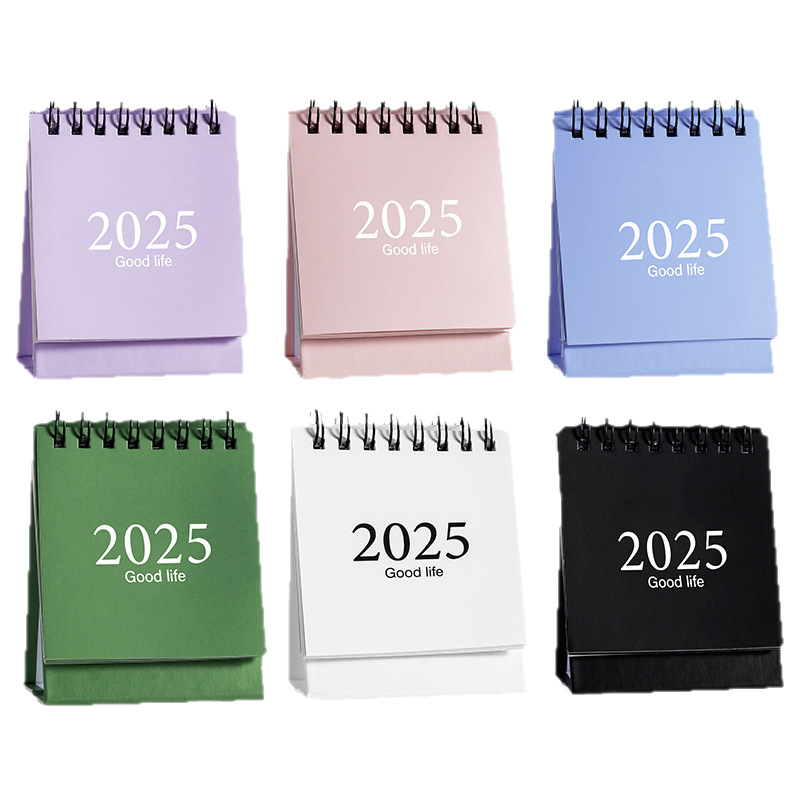 Cross-Border English 2026 Morandi Color Mini Desk Calendar Desktop Planner Calendar Memo Message Small Ornament