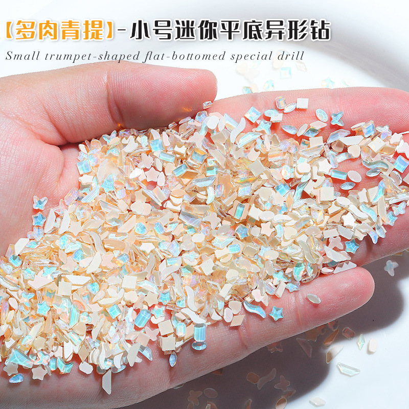 Маленькие суккуленты зеленый титул Aurora плоское дно специальной формы алмазы DIY маникюр ювелирные изделия полупродукты оптом