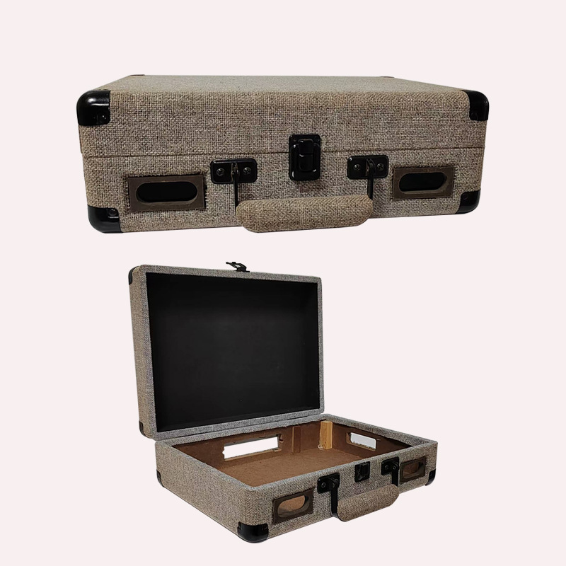 Customized Various Hardware Accessories, Portable Retro Vinyl Cd Player, Gramophone, Mdf and Leather Shell Box
