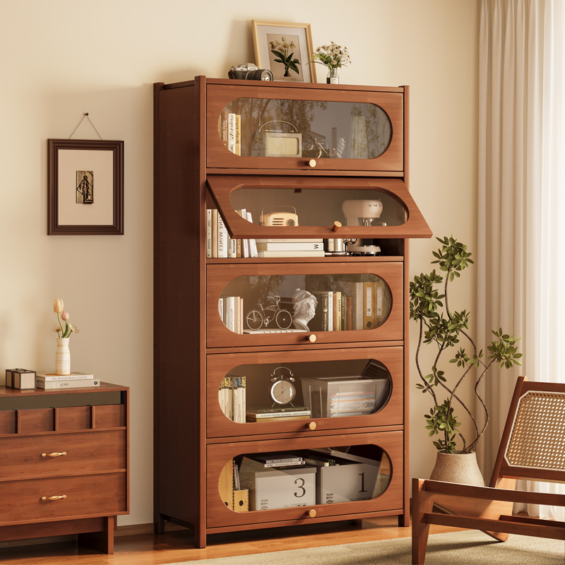 Напольная книжная полка, простая, с дверцей, пылезащитная