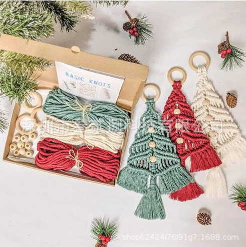 Spot Christmas tree DIY Kit handmade cotton rope Christmas tree material bag tutorial
