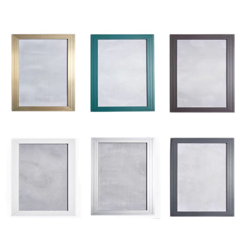 Sliding Screen Window with Back-Nail Installation, Aluminum Alloy Screen Window, Sliding Diamond Mesh, Plastic Steel Balcony Anti-Theft Screen Window, Engineering Screen