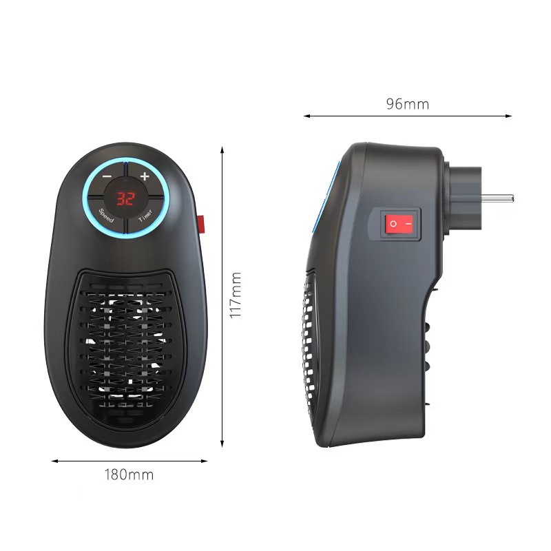 Amazon Hot Mini PTC Heater Wall-mounted Electric Heater Socket Mini Heater Electric Heating