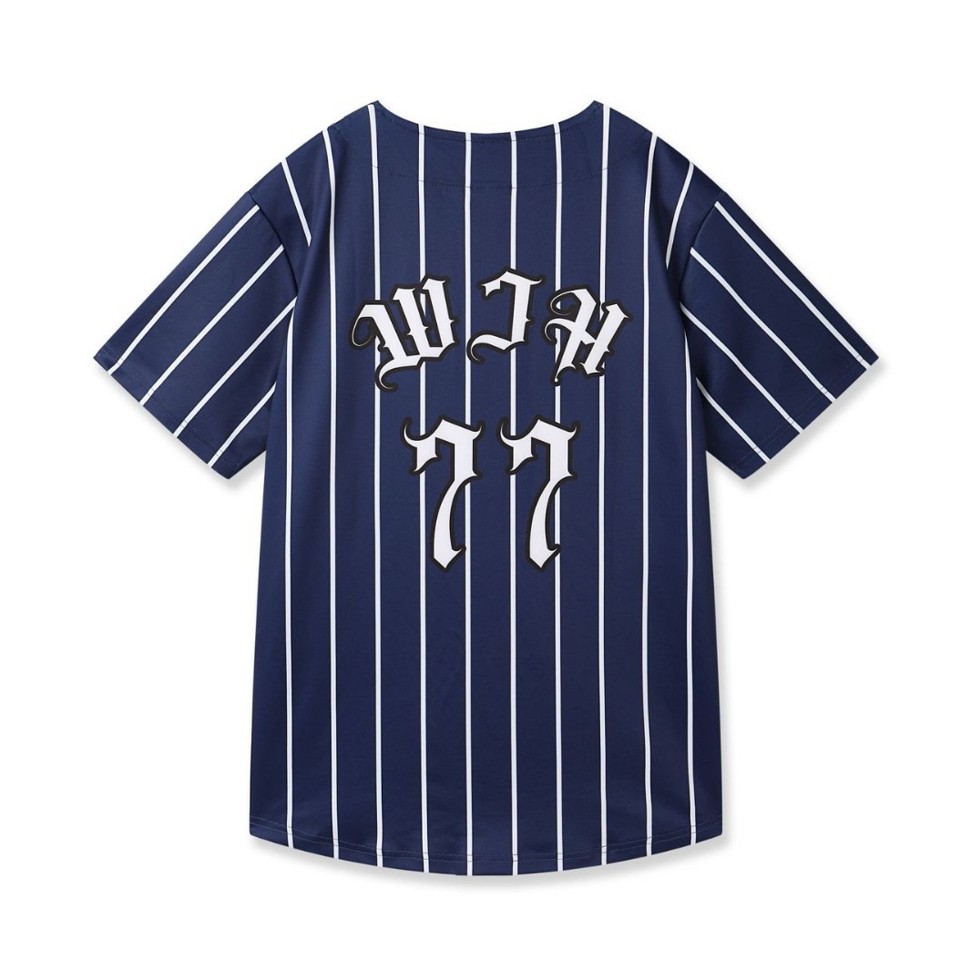 Foreign Trade Cross-Border Sublimation Digital Printing Summer Short-Sleeved Baseball Shirts with Pictures and Samples Printed with Customized Logo