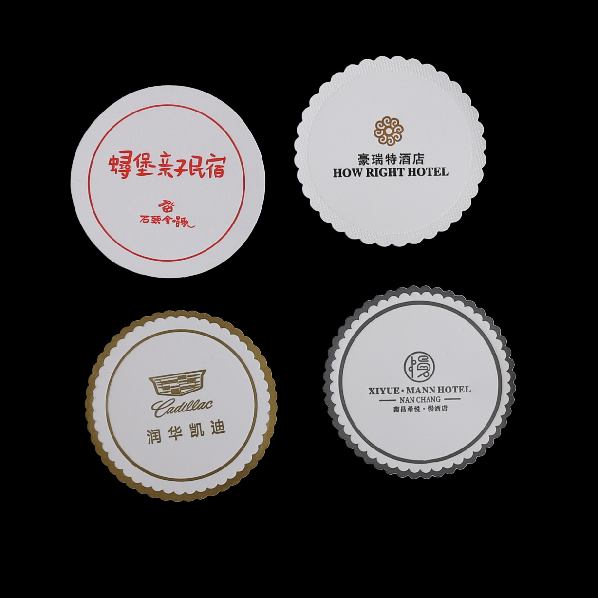 Disposable coaster paper absorbent coaster Hotel hotel guest room tea coaster round coaster can be ordered wholesale