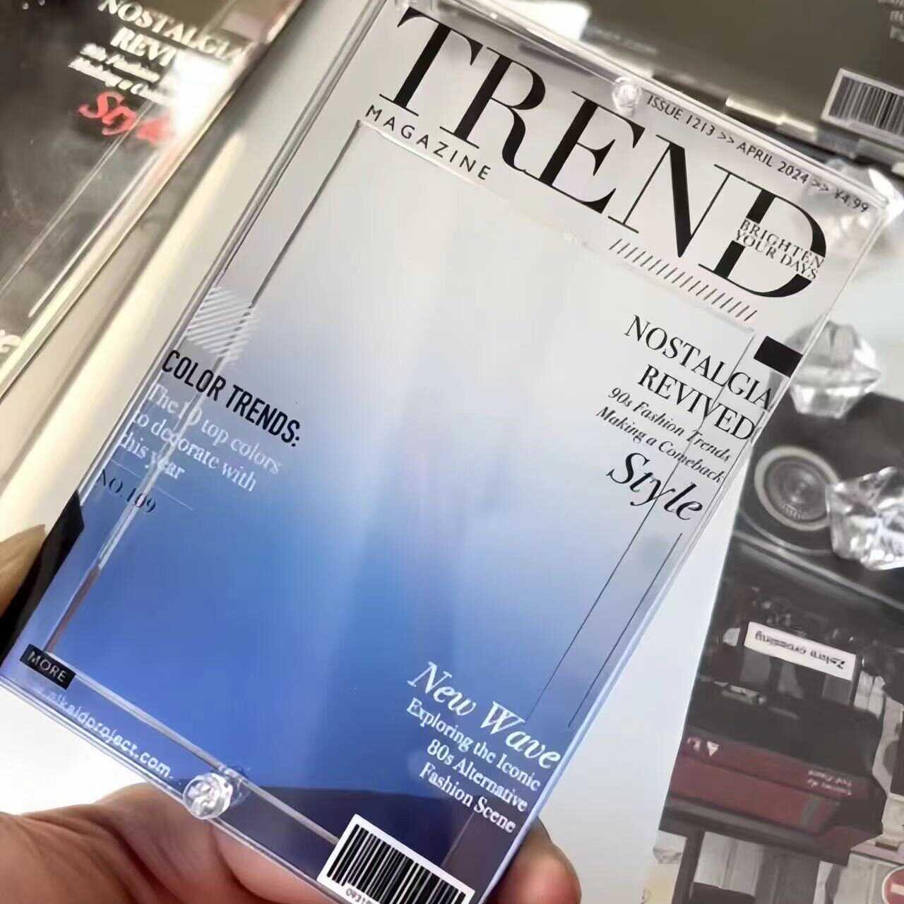 Magazine Photo Frame Acrylic 3-inch Small Card Bealon Storage Frame Display Frame Card Frame Gu Mei