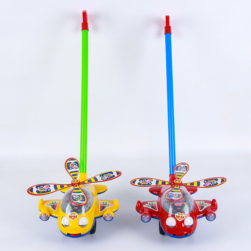 Baby Stroller Push Airplane Kidsren's Walker Walker Push Push Music with Ring Stall Baby Toy