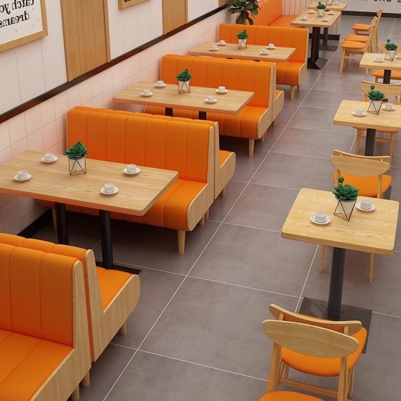 Кафе для интернет-знаменитостей, диван для десертов, бургеров, закусок, западный ресторан, комплект из массива дерева