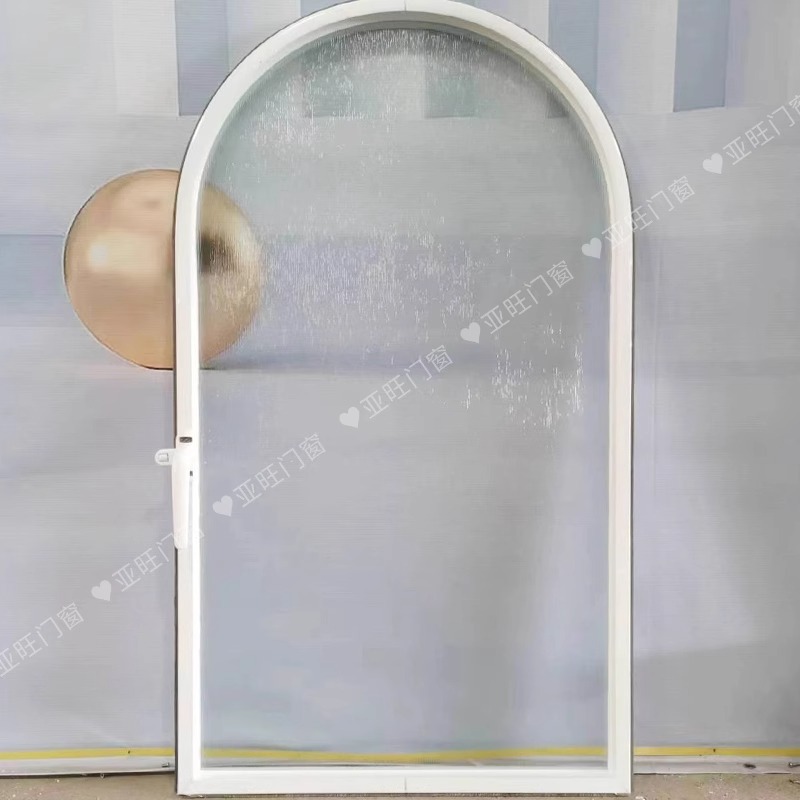 Aluminum Alloy Window Center Axis Rotating Internet Celebrity Loft Rotating Window Double-Open Arched Window French Arched Glass Window Customization