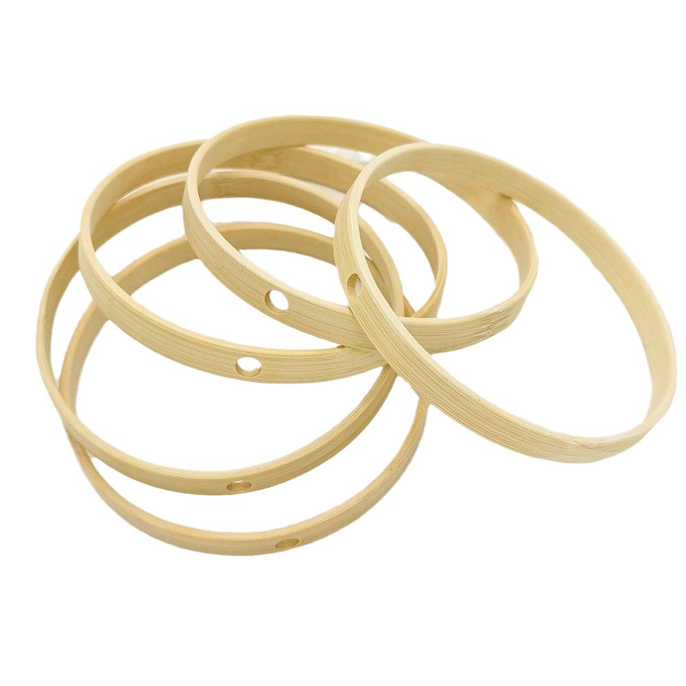 Bamboo ring wholesale Mid-Autumn lantern diy rabbit lantern accessories with holes round wind chimes fan frame skeleton material bag