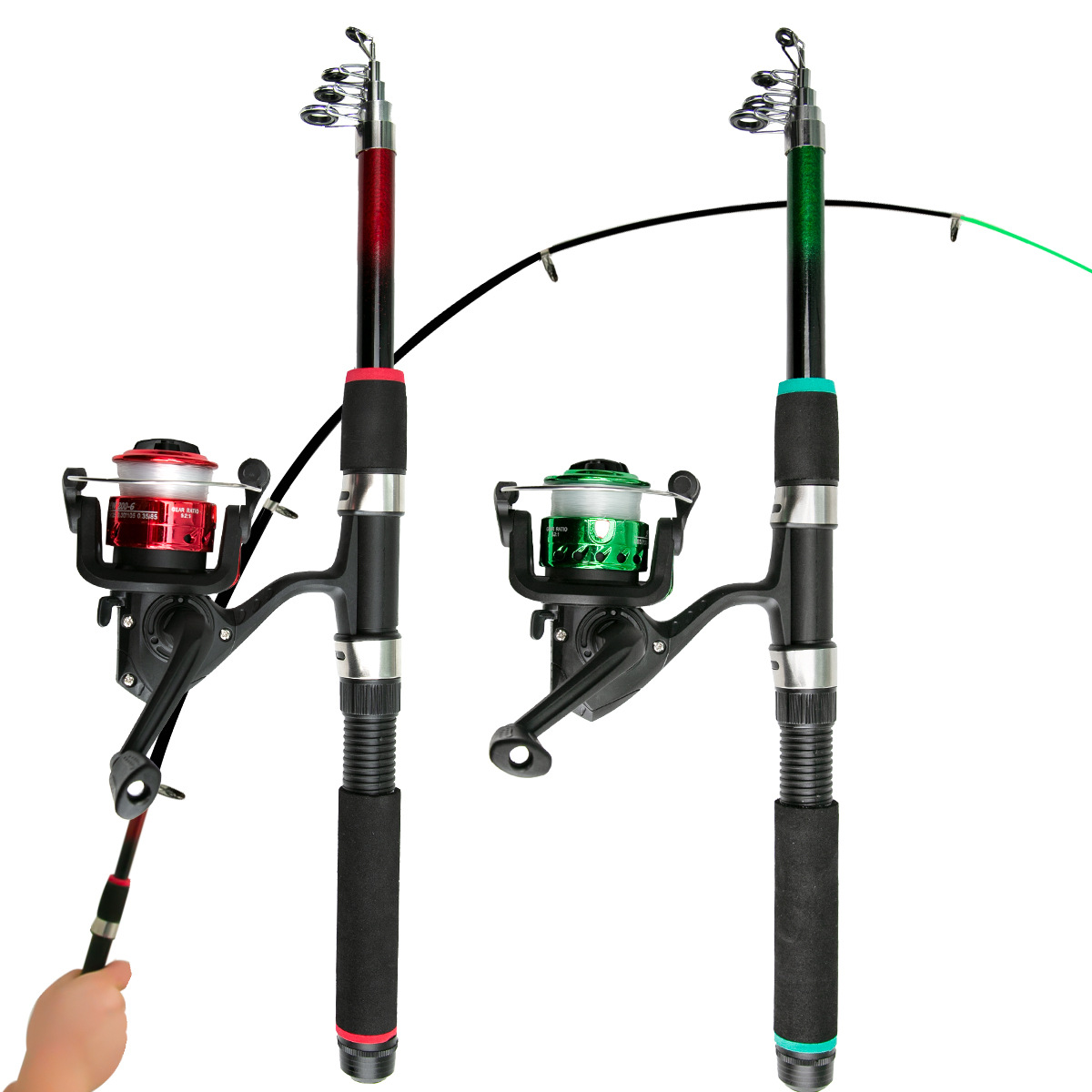 Cross-border children's fishing rod wheel Luya suit throwing rod 1.8m sea pole soft bait net full set of fishing gear AliExpress wholesale