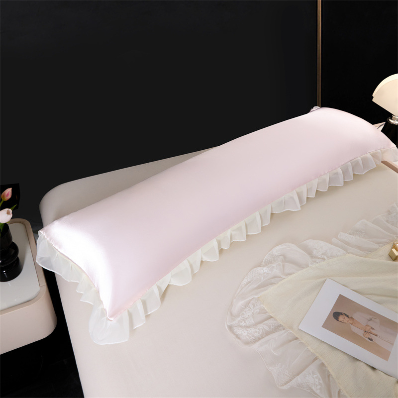 Luxury Silkman Factory Store 2025 New Princess Style Summer Ice Silk Pillowcase Double Couple Pillowcase Extra Long Pillow