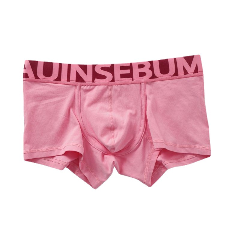 New Product Auinse Youth Men's Underwear Pure Cotton Comfortable Breathable Trendy Men's U Convex Boxer Briefs Sports Style Four Corners