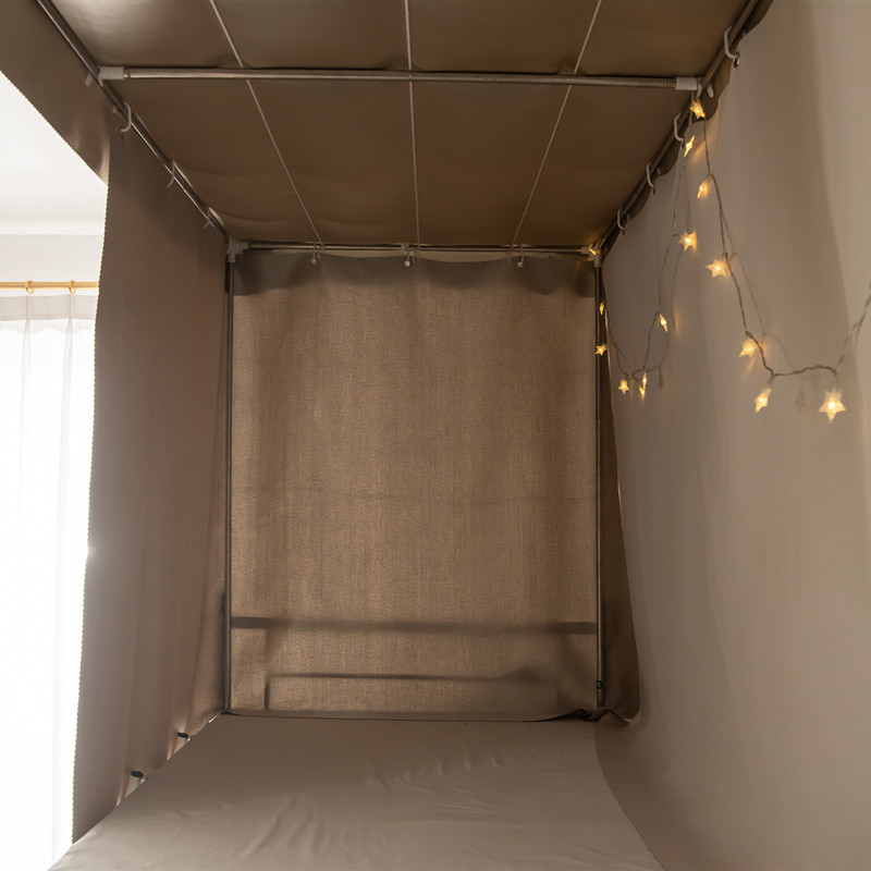 Dormitory bed curtain lower bunk boys female upper bunk student bedroom simple bed curtain strong shading cloth bed curtain solid color breathable