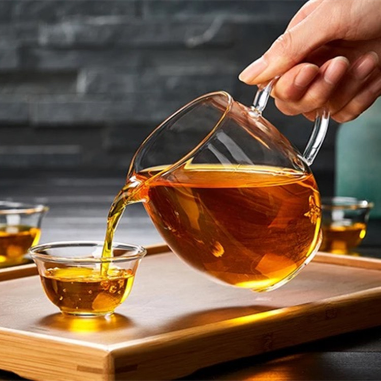 Glass fair cup tea set big gentian glass tea set high borosilicate glass tea sea home kung fu tea set heat resistant