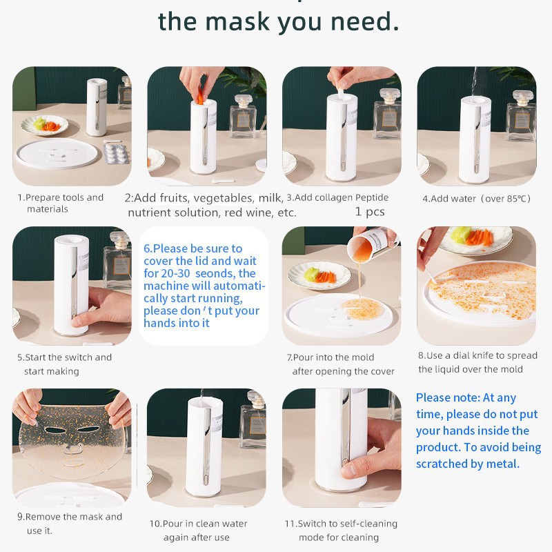 Face mask machine intelligent fruit and vegetable mask machine DIY fruit mask machine beauty instrument 2022 new