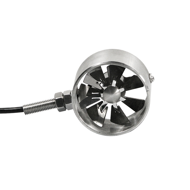 Impeller Wind Speed Sensor Stainless Steel Vortex Anemometer Forward and Reverse Wind Speed Meter Pipeline Wind Meter